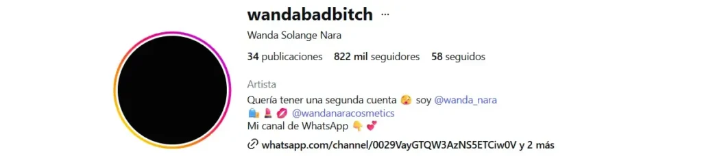 Nueva cuenta de Wanda Nara