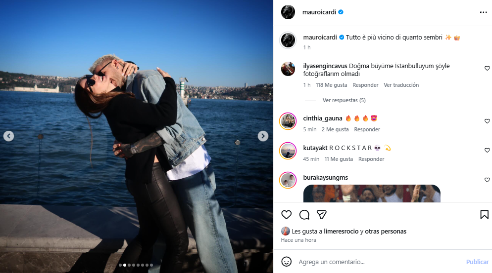 Publicación de Mauro Icardi en Instagram