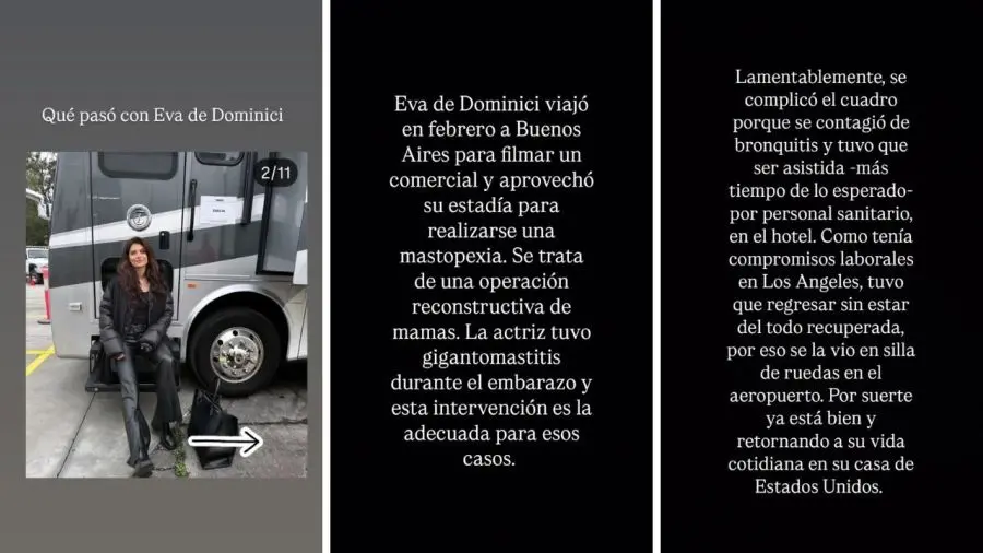 Eva De Dominici en silla de ruedas