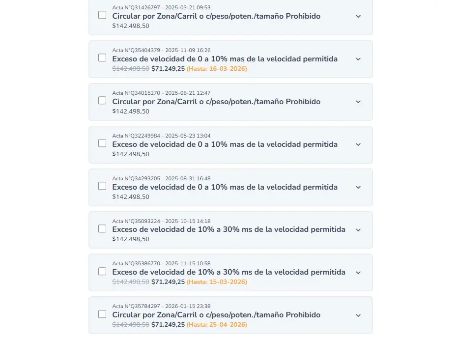 Multas de Ernestina Pais