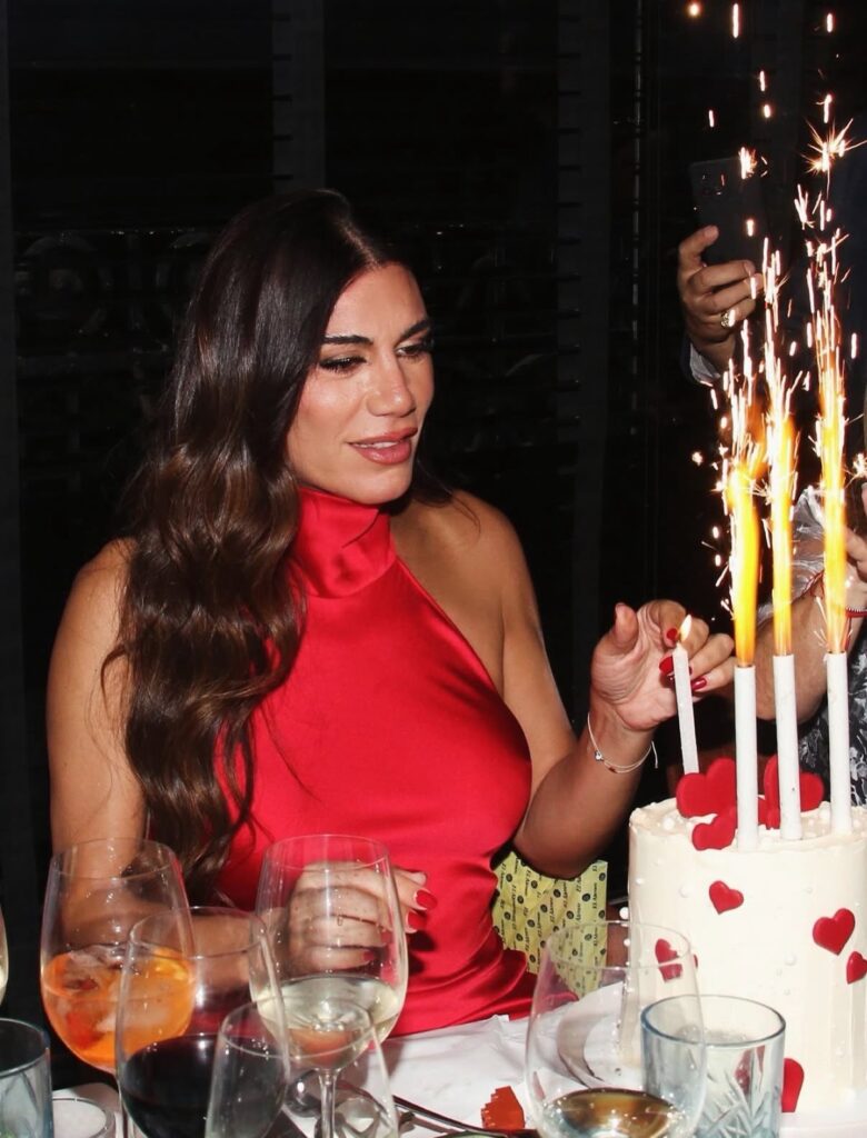 Florencia de la V en su cumpleaños en La Cabrera