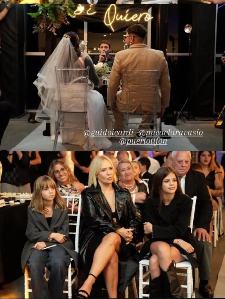 Francesca e Isabella en el casamiento de Guido Icardi