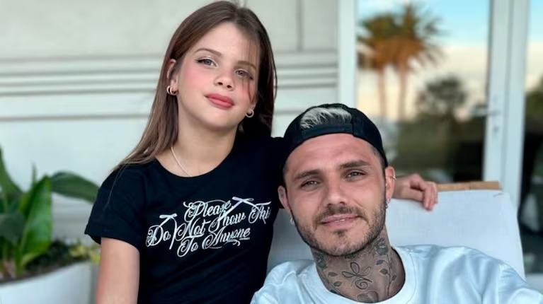 Mauro Icardi con su hija Francesca
