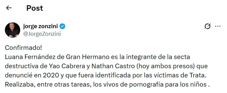 Tuit de Jorge Zonzini