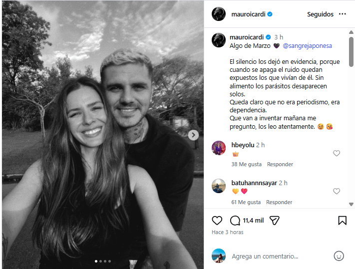 Mauro Icardi en Instagram