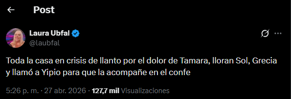 La casa de Gran Hermano se unió para consolar a Tamara Paganini