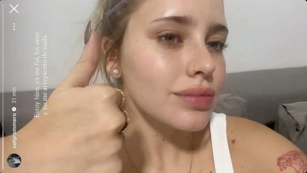 La historia de Instagram de Coty Romero