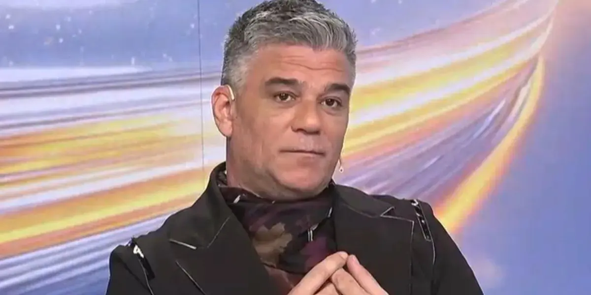 Lucas Bertero hablando en televisión