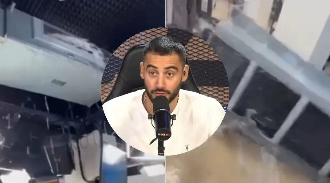 Se cayó un aire acondicionado en Luzu TV y el video es dramático: qué pasó realmente