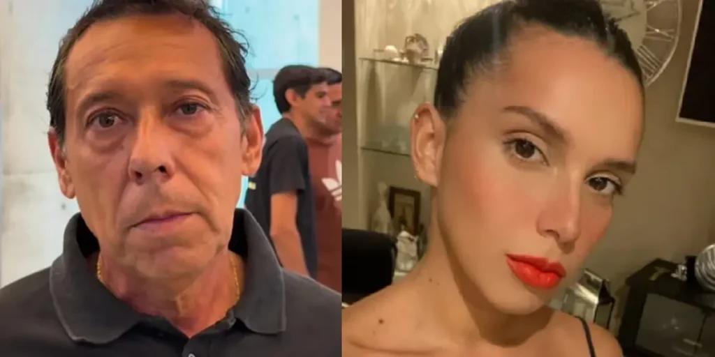 Agostina Páez y su papá