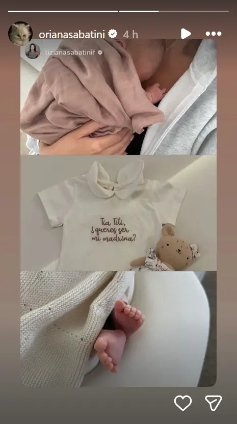 Gia, la hija de Oriana Sabatini, en primer plano