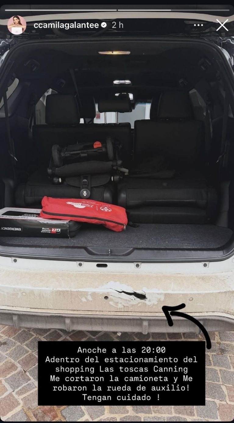 Historia de Camila Galante sobre el robo