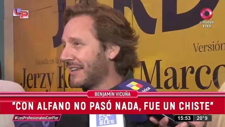 “Con Alfano no pasó nada”: Benjamín Vicuña habló del encuentro con Graciela 