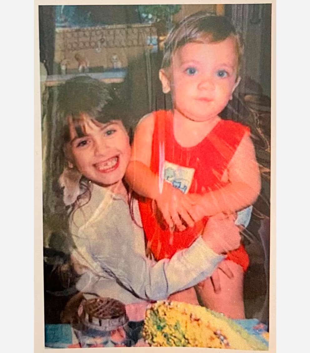 Silvina Luna y su hermano, Ezequiel Luna de chicos