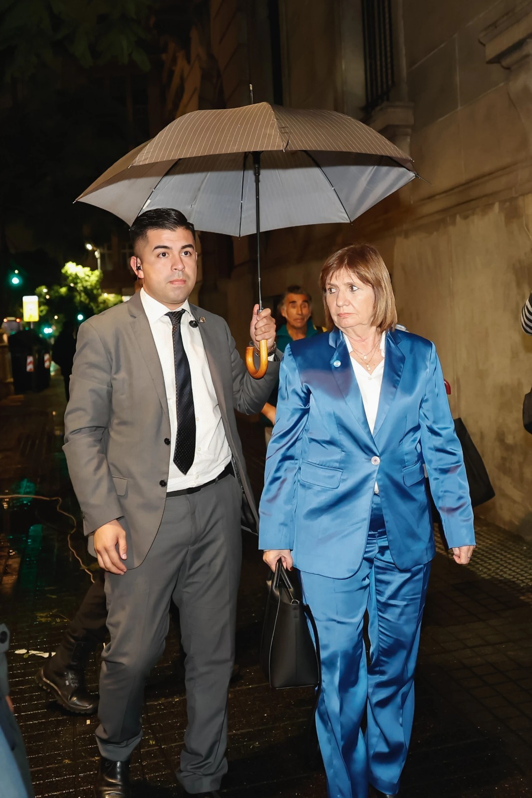 Patricia Bullrich en el velorio de Brandoni