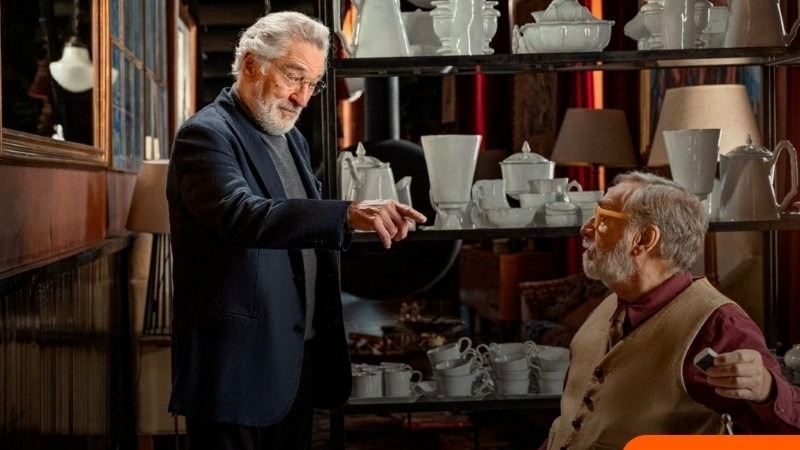 Robert De Niro y Luis Brandoni trabajando juntos