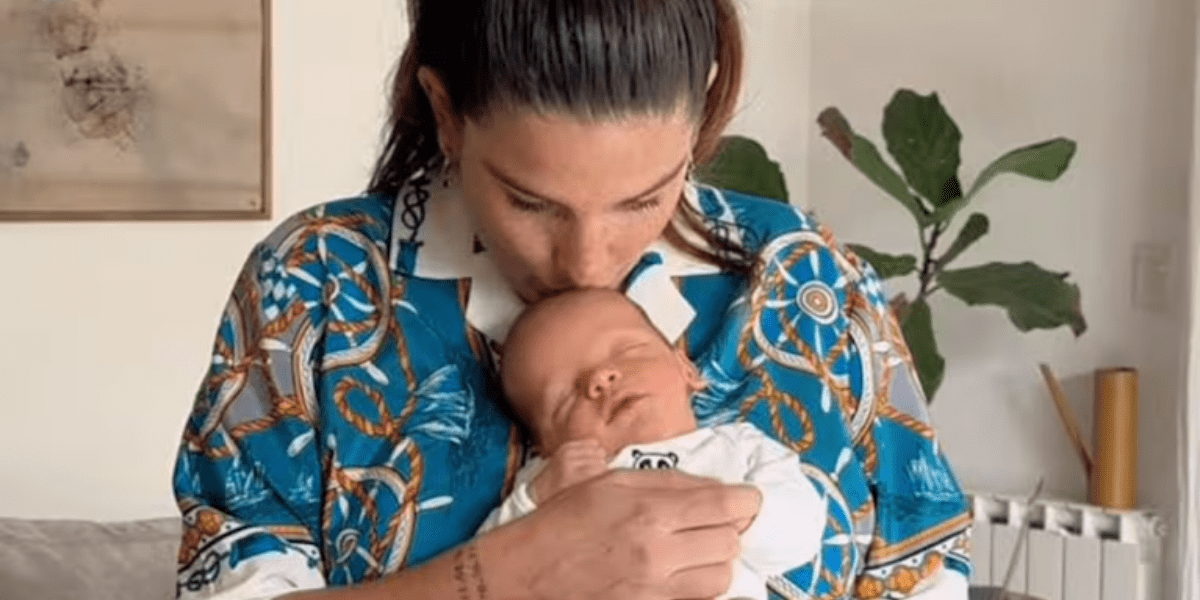 Juana Repetto y su bebé