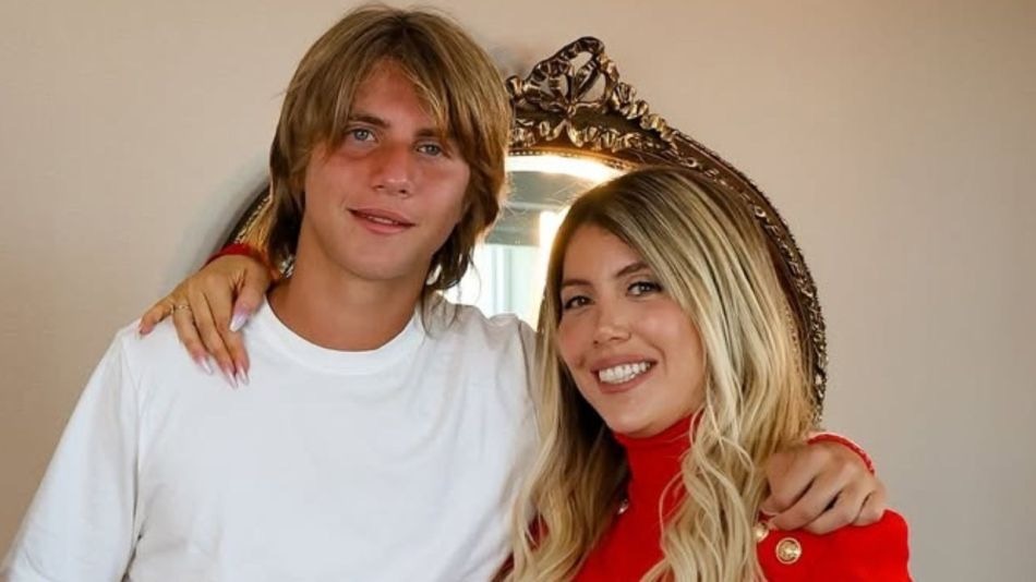 Wanda con su hijo mayor, Valentino López 