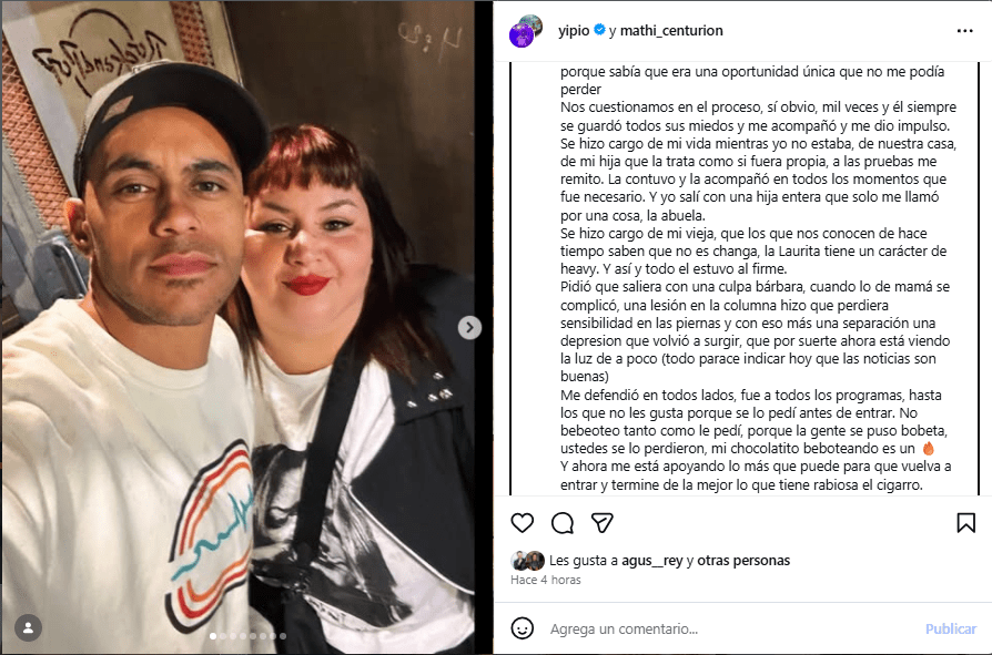 Yipio le dedico una carta a su novio y desató escandalo 