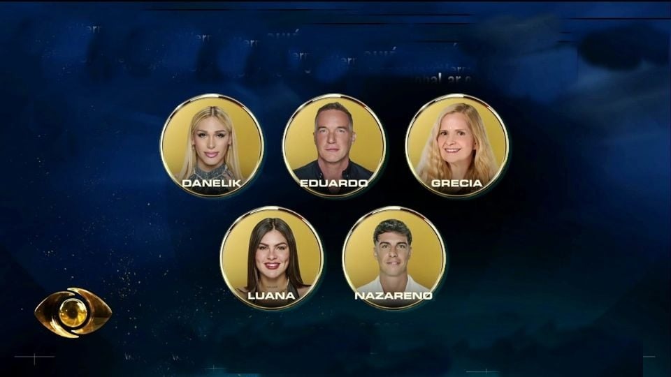 Placa de nominados de Gran Hermano