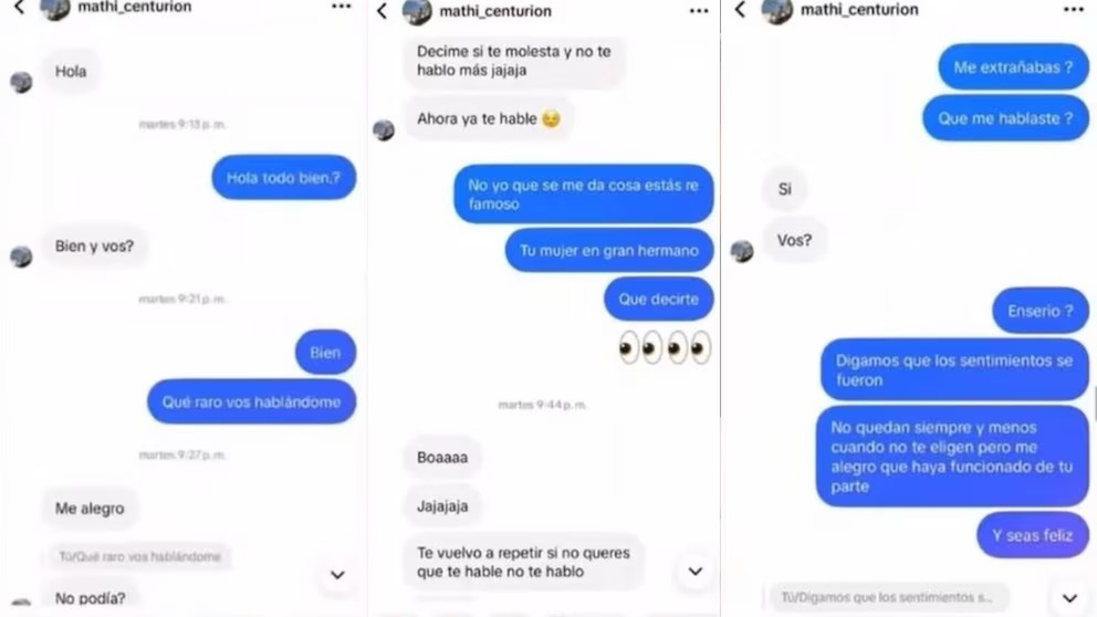 Filtraron los chats que comprometen al novio de Yipio
