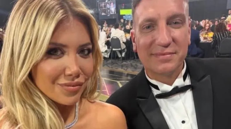 Wanda Nara y Maxi López en los Martin Fierro