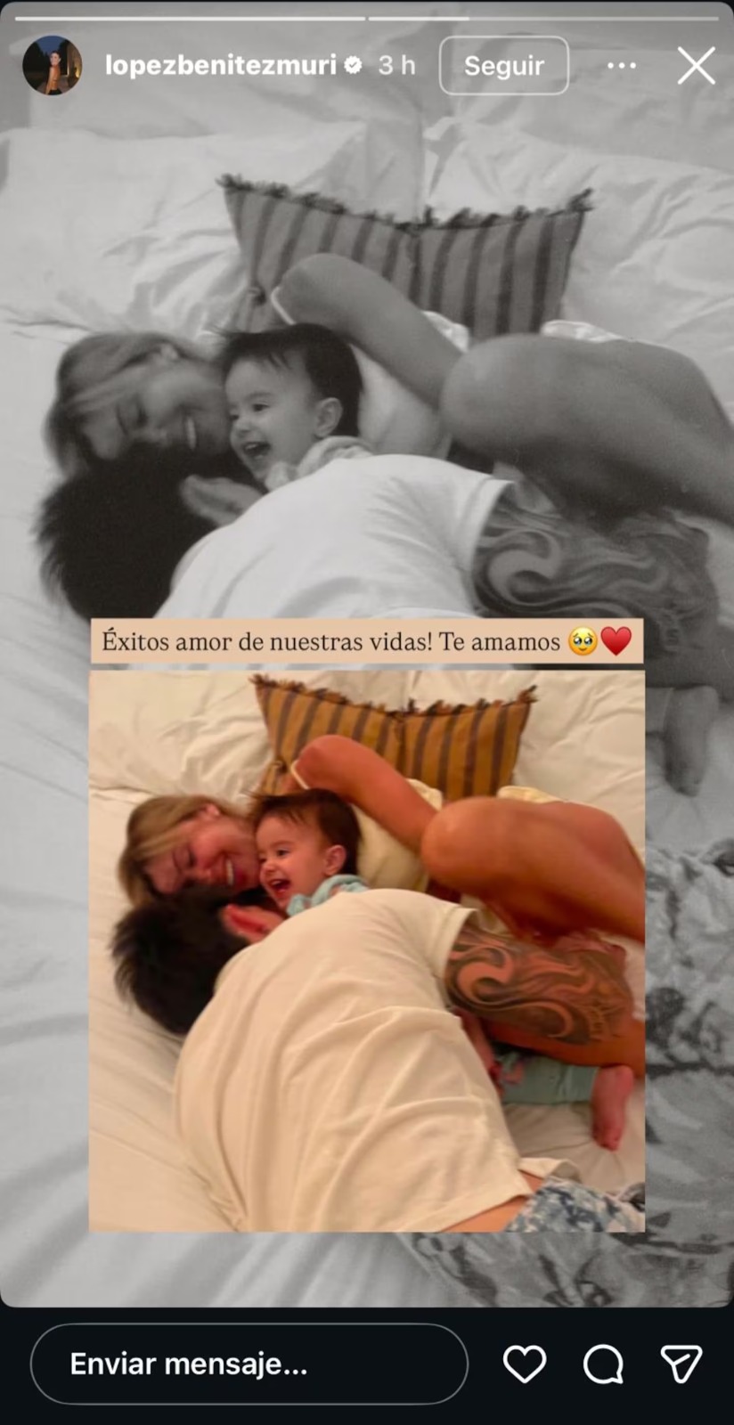 La esposa de Lisandro Martínez mostró cómo fue la despedida antes del Mundial
