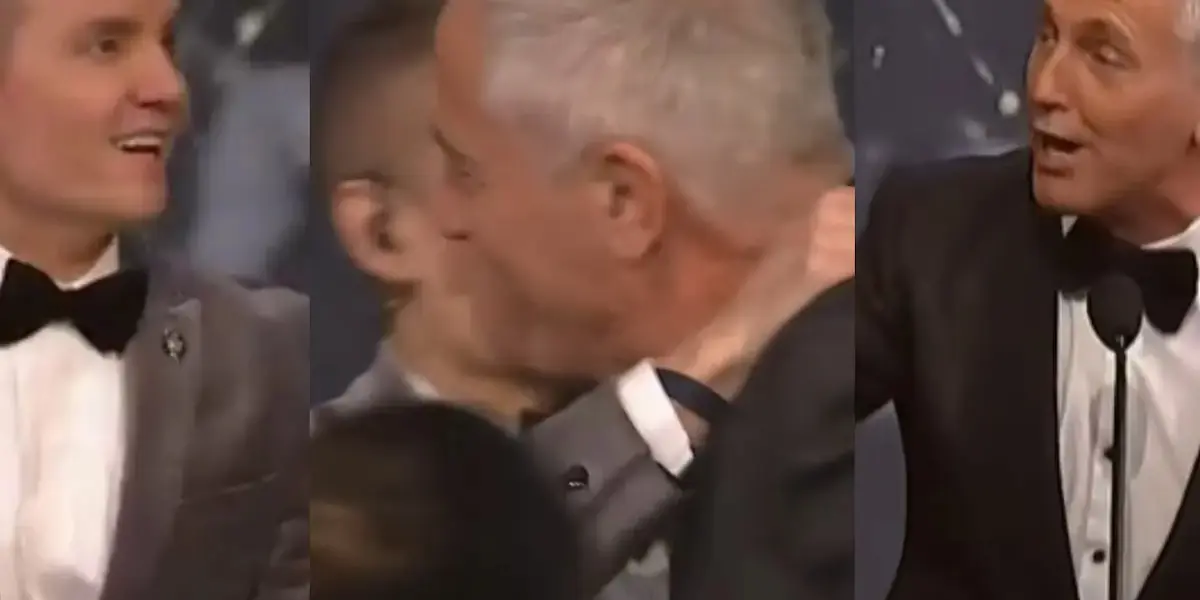 Marley y Santiago del Moro abrazados