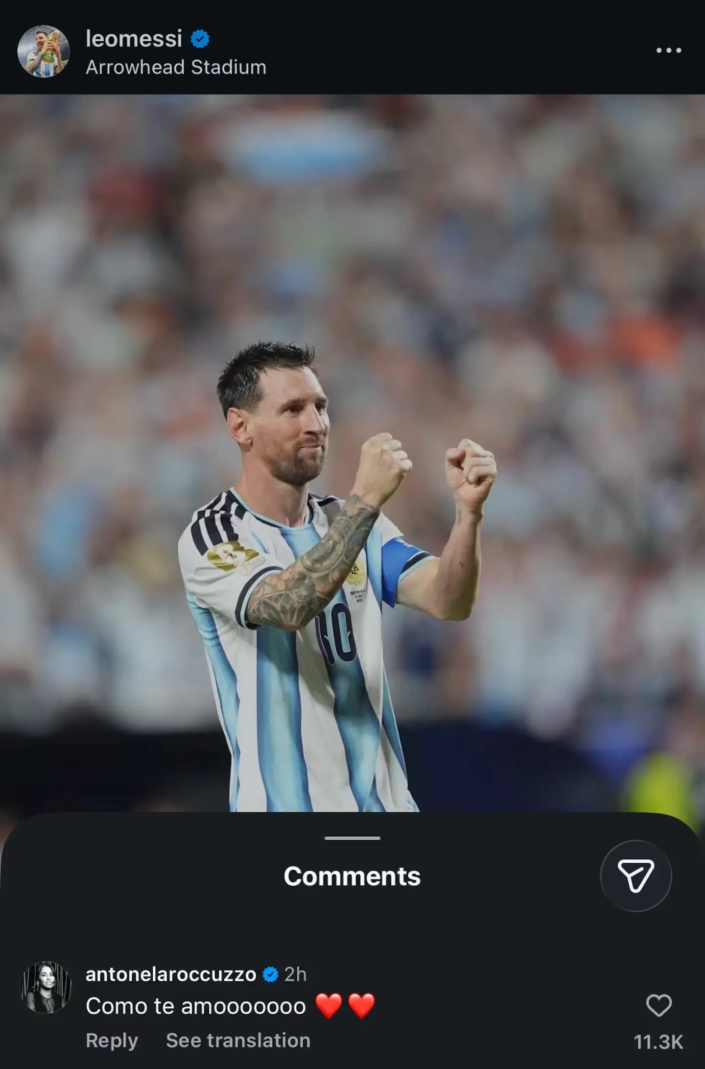 El comentario de Antonela Roccuzzo