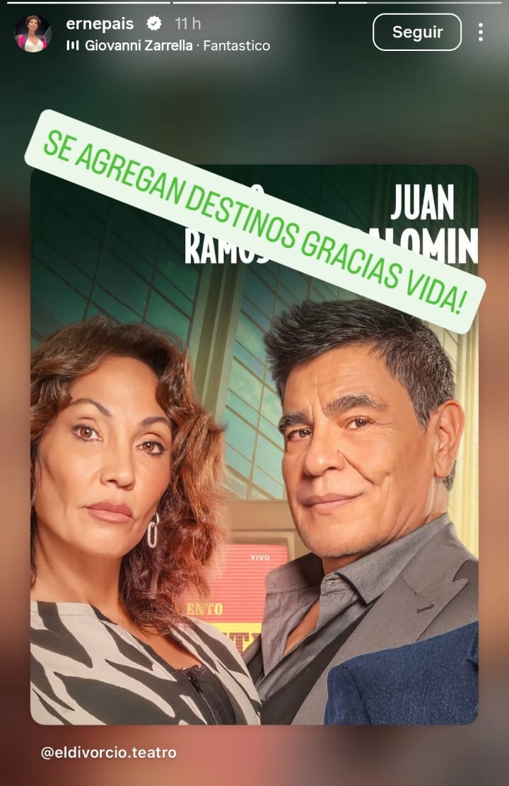 El último posteo de Ernestina Pais