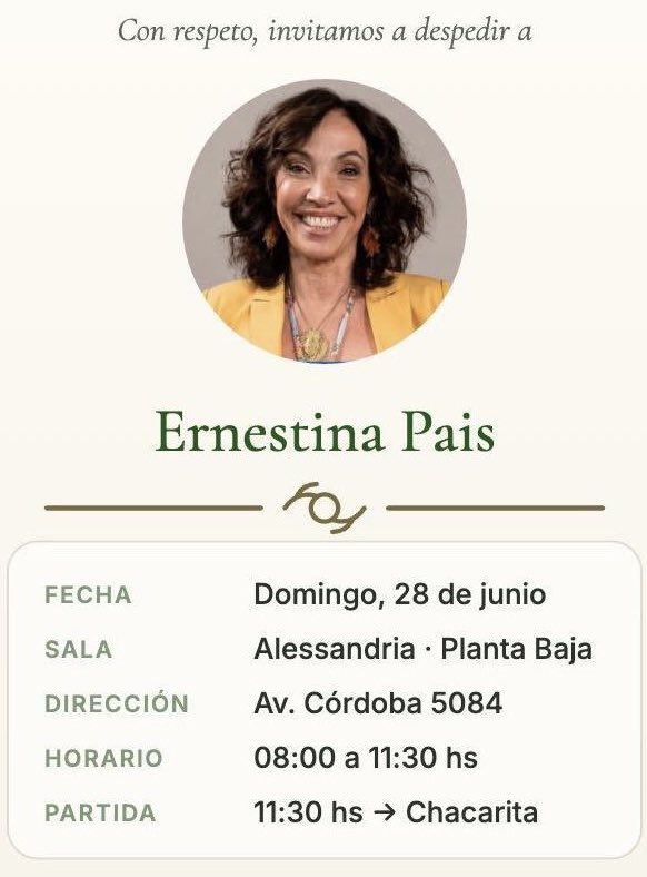 Ernestina Despedida