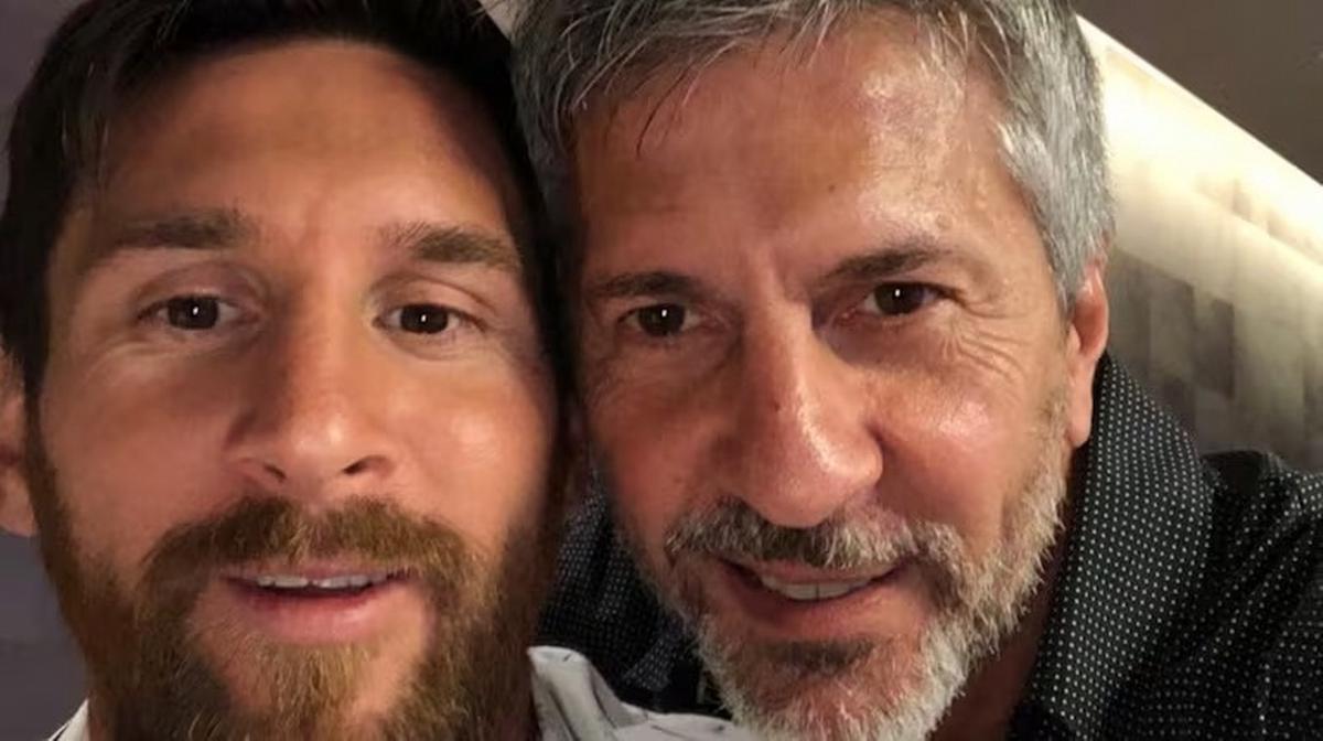 Messi junto a su papá 