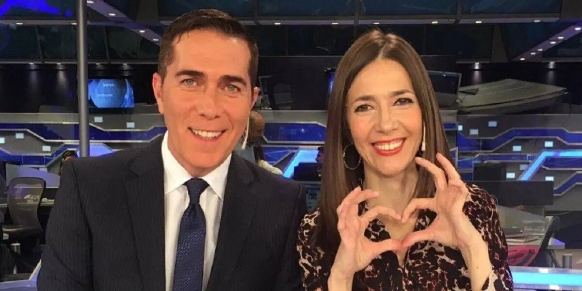 Rodolfo Barili y Cristina Pérez cuando conducían el noticiero de Telefe
