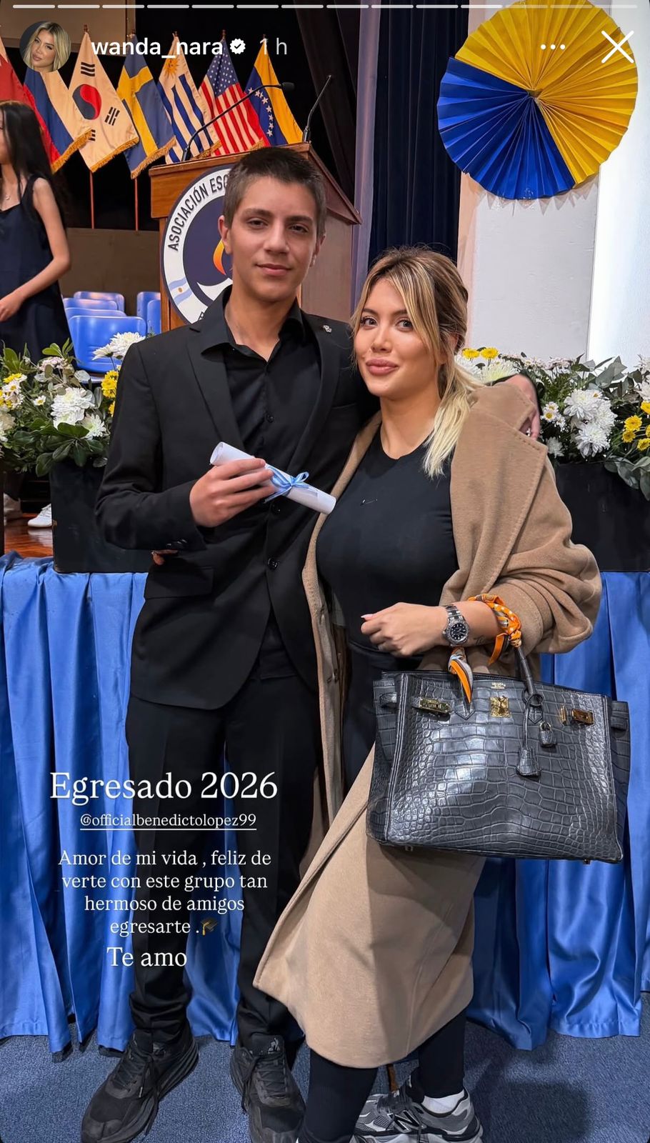 Se graduó el hijo de Wanda Nara