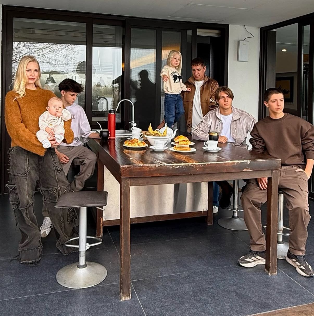 Maxi López y su familia