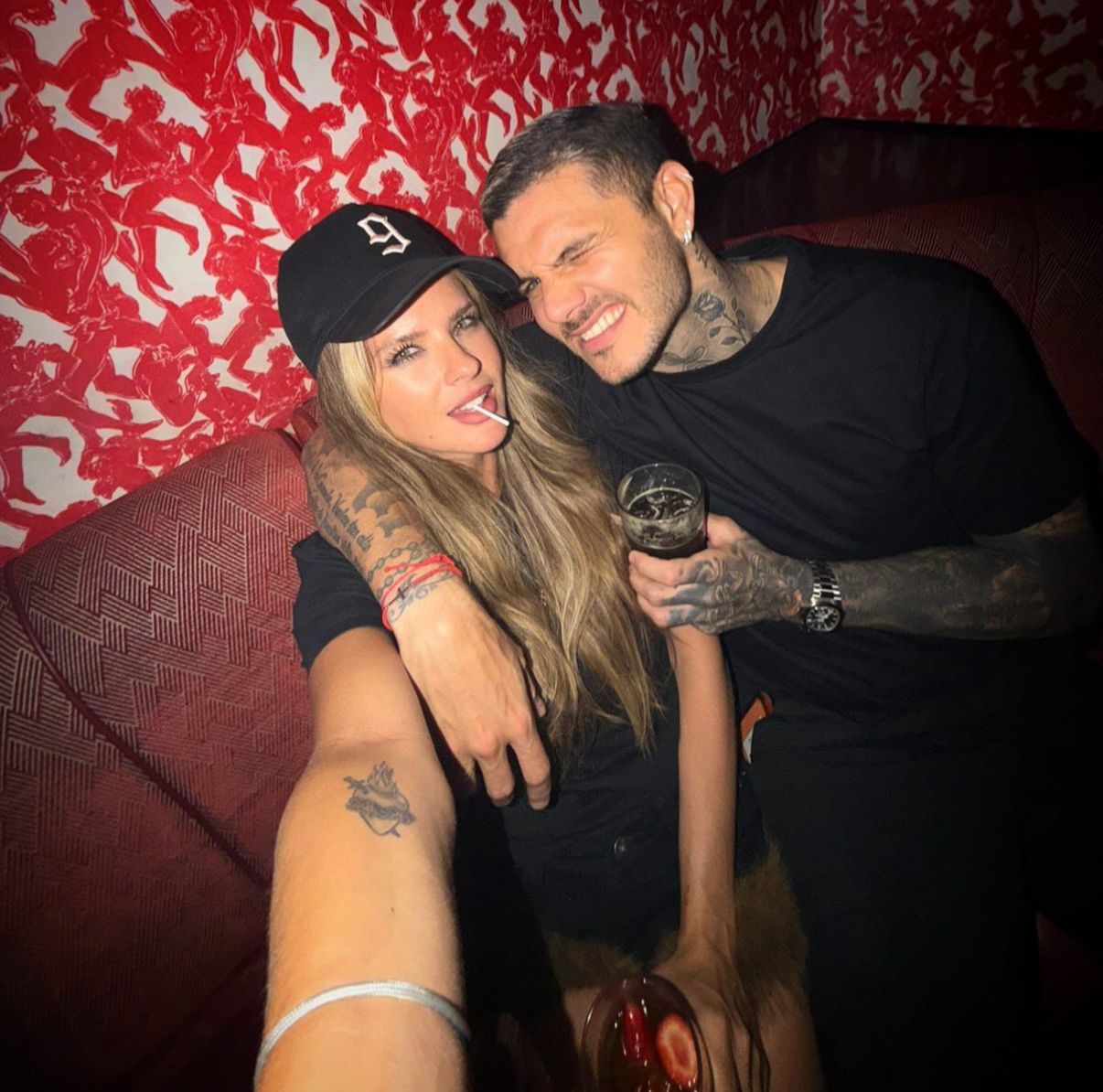 Mauro Icardi y la China Suárez la noche de la pelea