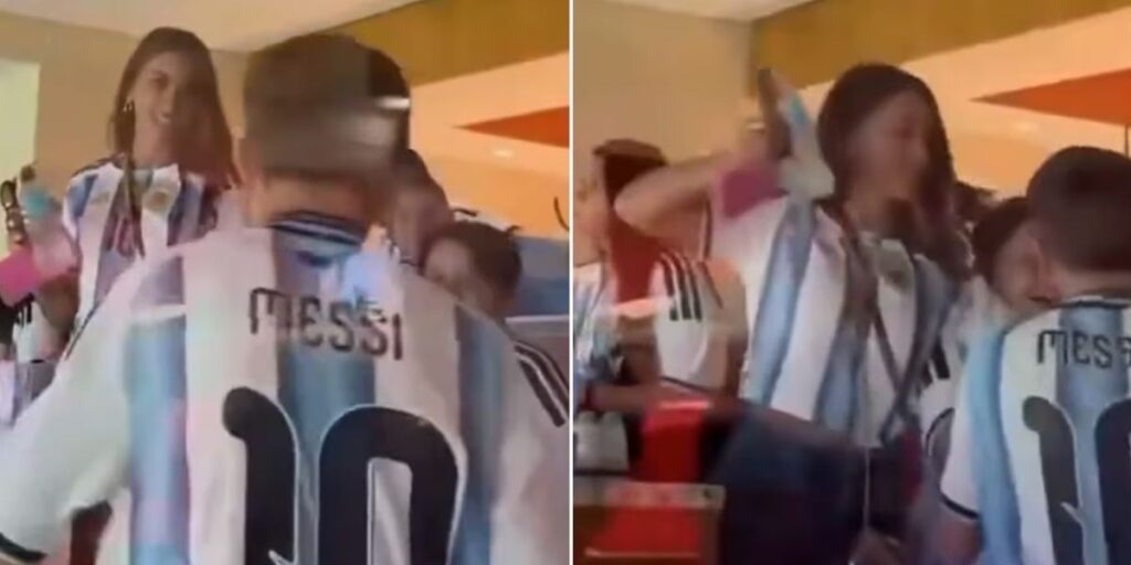 Antonela Roccuzzo retó con ganas a Mateo mientras Lionel Messi se convertía en leyenda