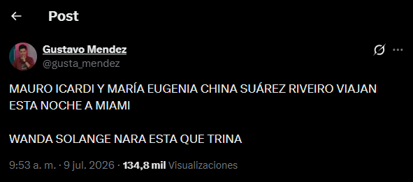 Gustavo Mendez también confirmó el viaje de Icardi y la China