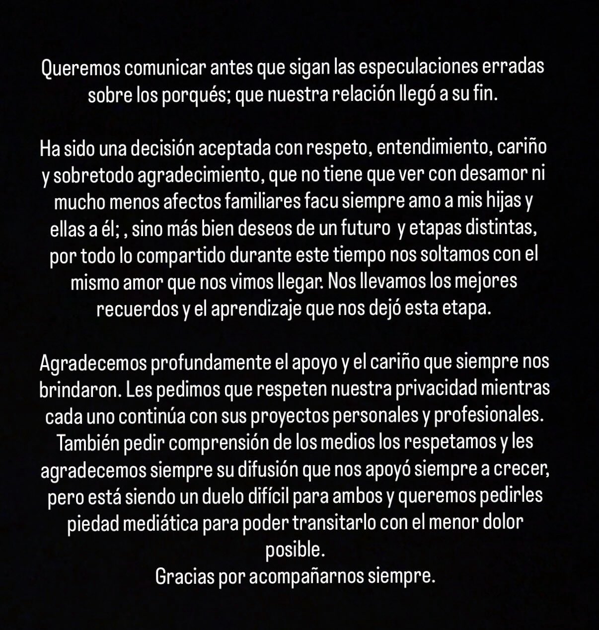 Comunicado Joaqui