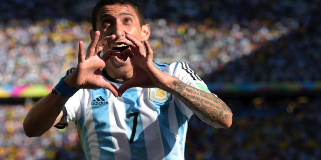 Di Maria y su gol ante Suiza en 2014