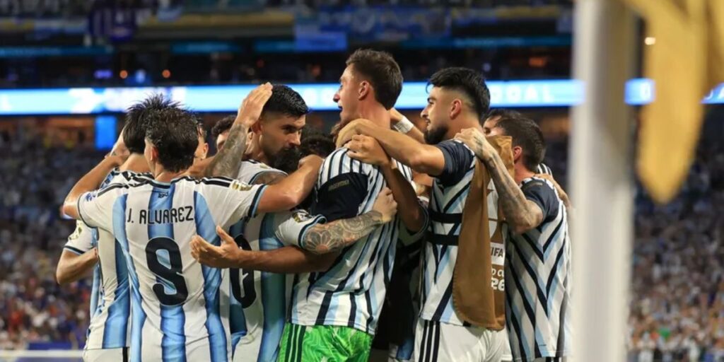 El festejo de la Selección Argentina