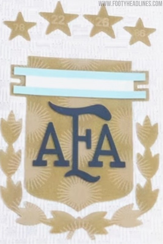 En detalle, el logo de la AFA con la cuarta estrella