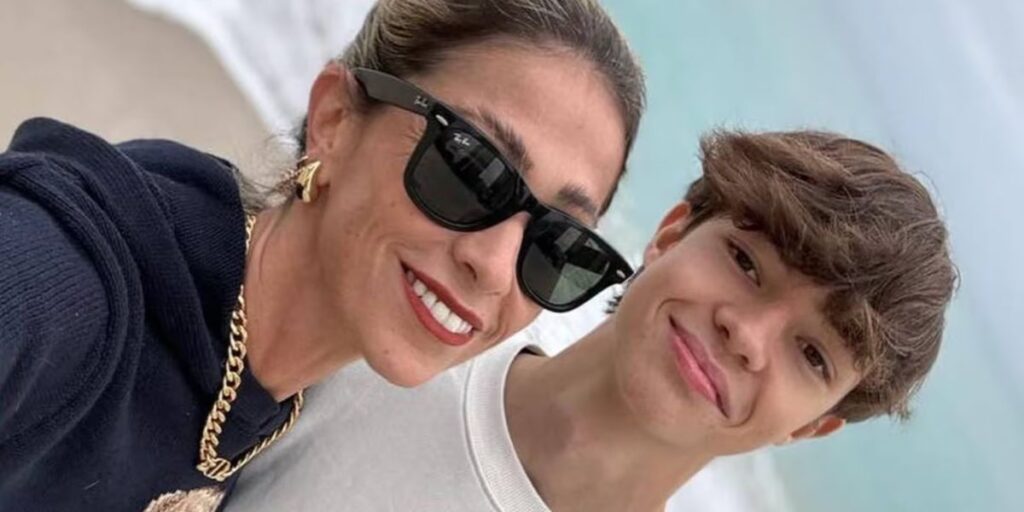 Geraldine Mayer y su hijo Tomás Cataldi