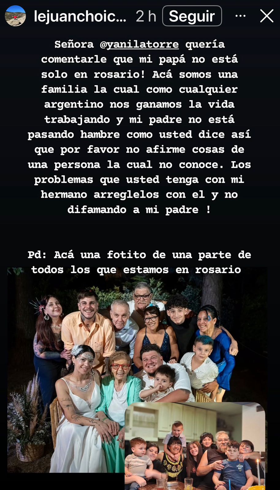 La historia de Instagram del hermano de Mauro Icardi