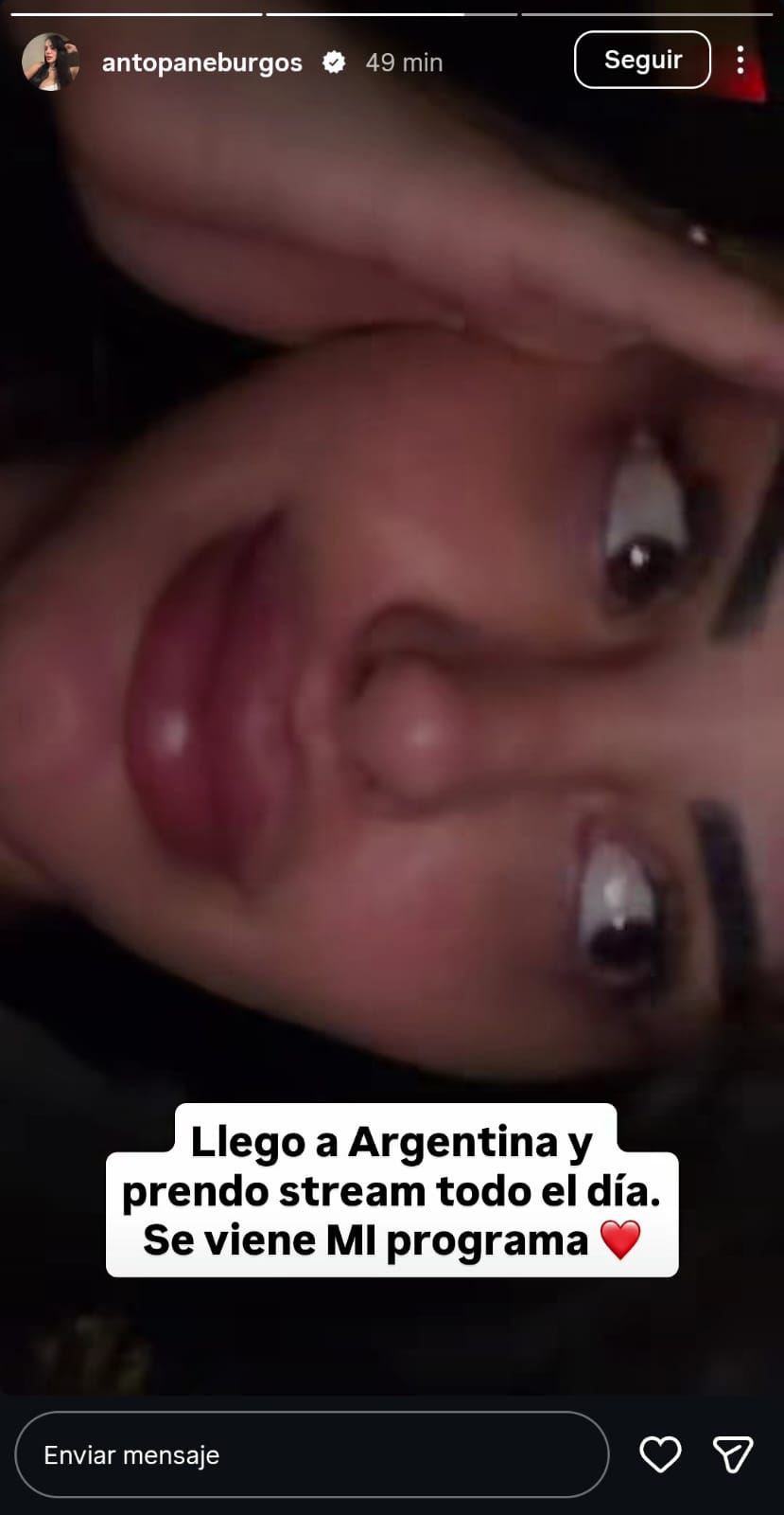Las historias de Anto Pane en Instagram