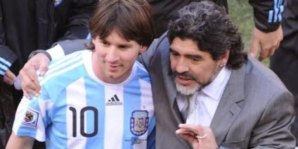 Lionel Messi y Diego Maradona
