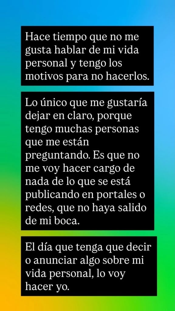 Historia de Instagram de Luciana Salazar