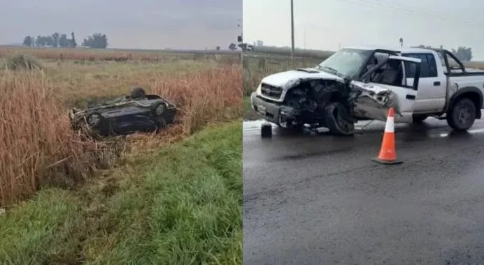 Así quedaron los autos tras el accidente