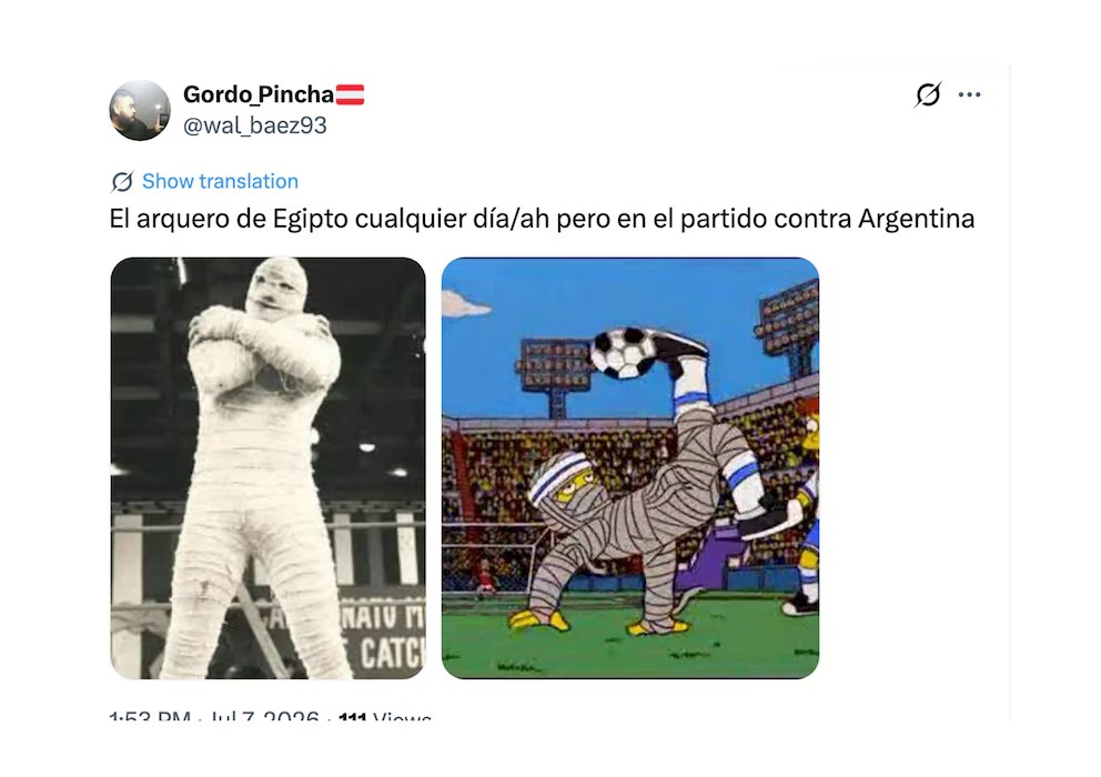 Los memes tras el partido de Argentina vs Egipto