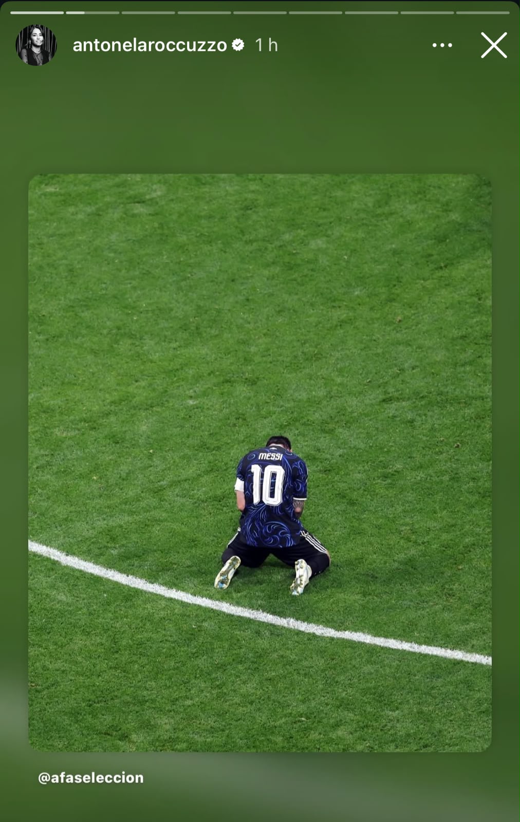 Antonela Roccuzzo eligió homenajear a Lionel Messi